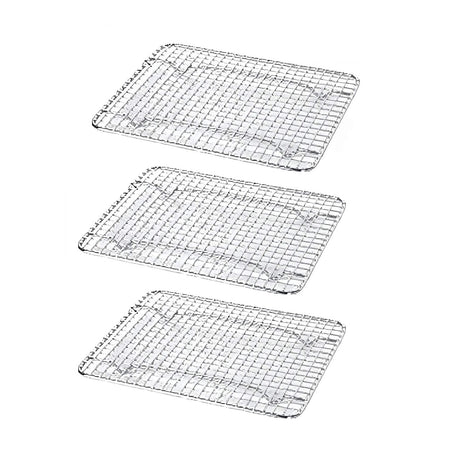 Chrome Plated Footed Wire Pan Grate 5 x 10 Third Size