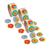 Hibiscus Sticker Roll 100 Pieces