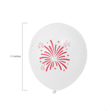 Patriotic Red, White & Blue Fireworks Inflatable 11" Latex Balloons 12 Pc.