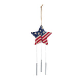 4" x 12" DIY Unfinished Wood Star-Shaped Wind Chimes 12 Pc.