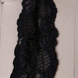 2 Yards Black Stretch Lace Trim 2.5" Wide Floral Elastic for Lingerie, Bralettes & Sewing Crafts