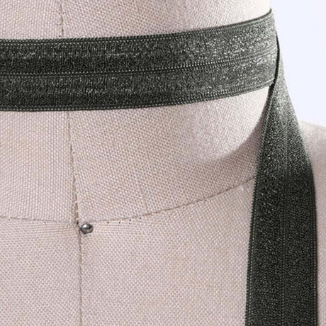 3 Yards 5/8" Dark Army Green Fold Over Elastic Face Mask Trim