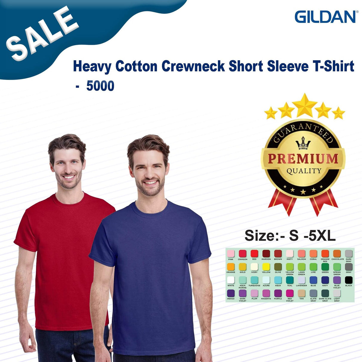 Gildan® Heavy Cotton Crewneck Short Sleeve T-Shirt