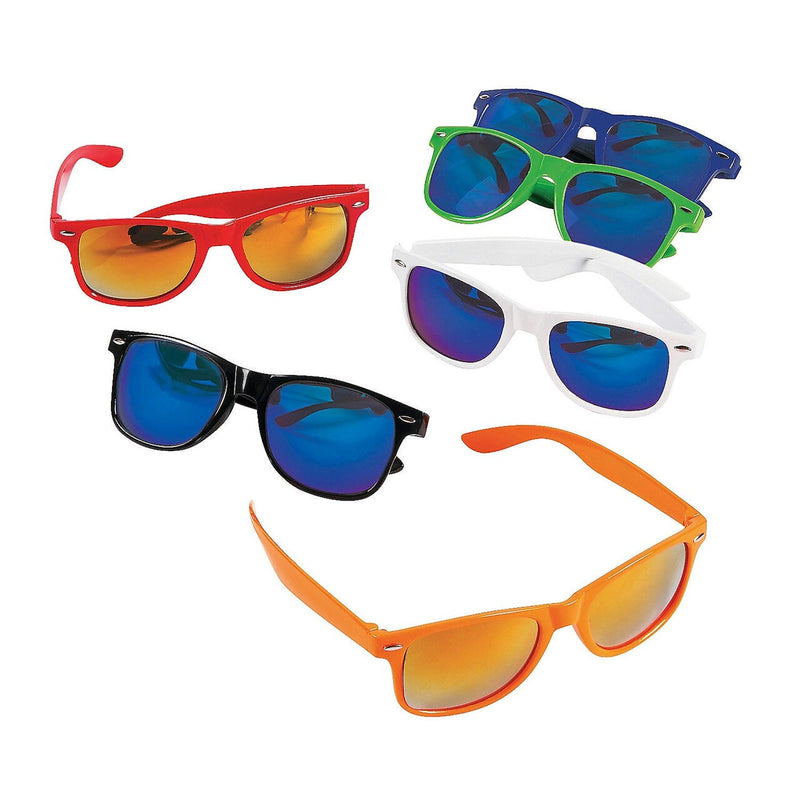 Mirrored Lens Sunglasses - 12 Pc.
