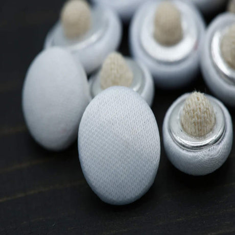 1 Dozen Bridal White Buttons with Canvas Backing 11.5 mm for Wedding Dresses & Gowns