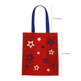 12" x 14" Medium Patriotic Shopper Nonwoven Tote Bags 12 Pieces