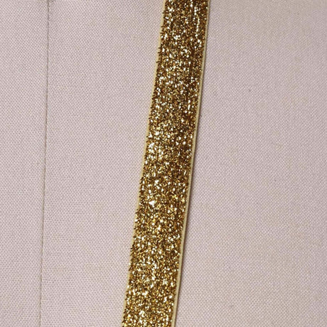 5/8" 2 Yards Gold Glitter Elastic Trim for Headbands DIY Hair Accessories Craft Sewing Projects