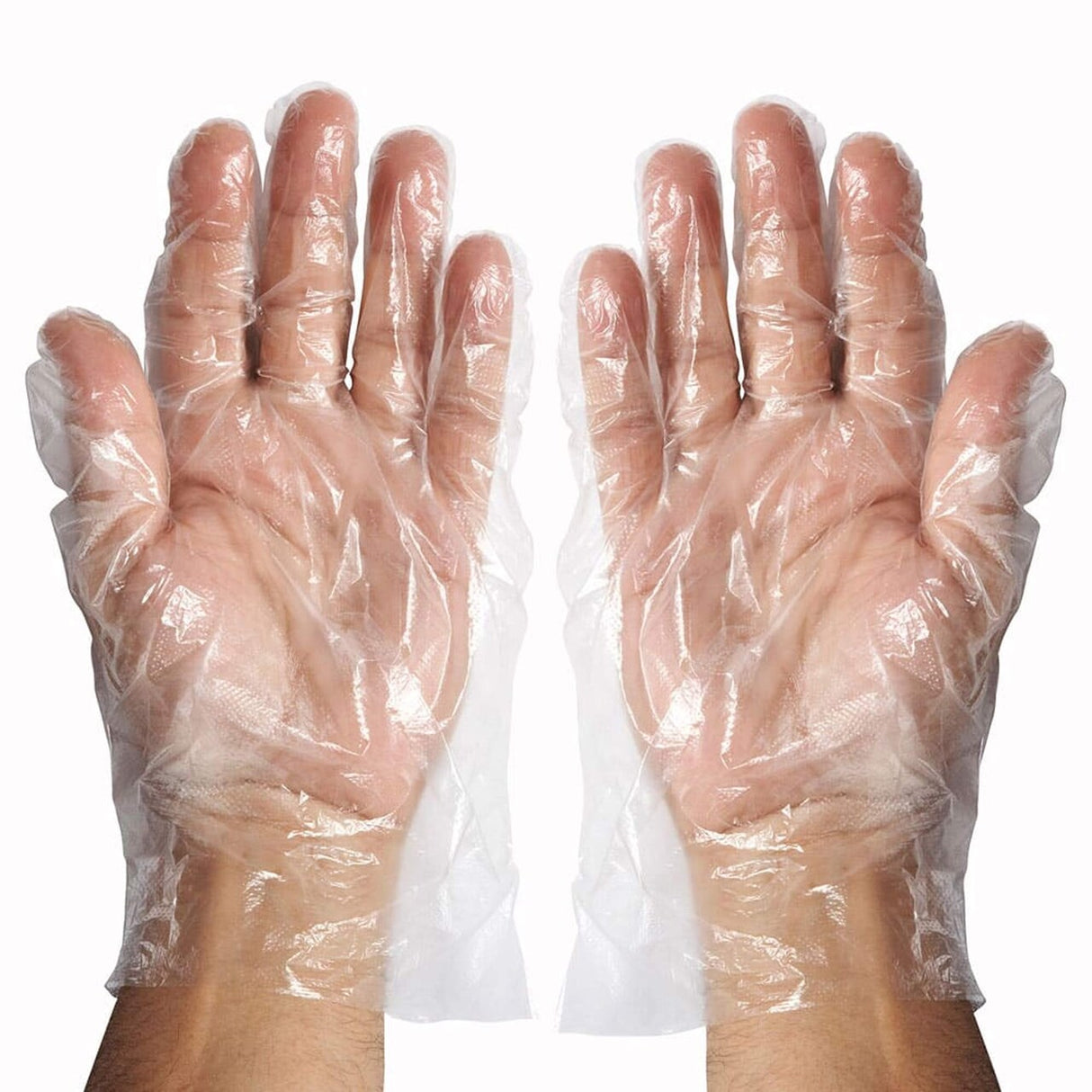 Disposable Textured Polyethylene Gloves Medium Clear