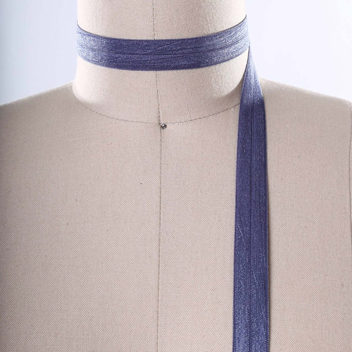 3 Yards 5/8" Indigo Blue Fold Over Elastic Stretch Bias Trim