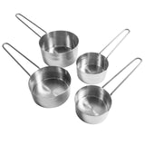 4 Piece Measuring Cup Set Stainless Steel Heavy Duty