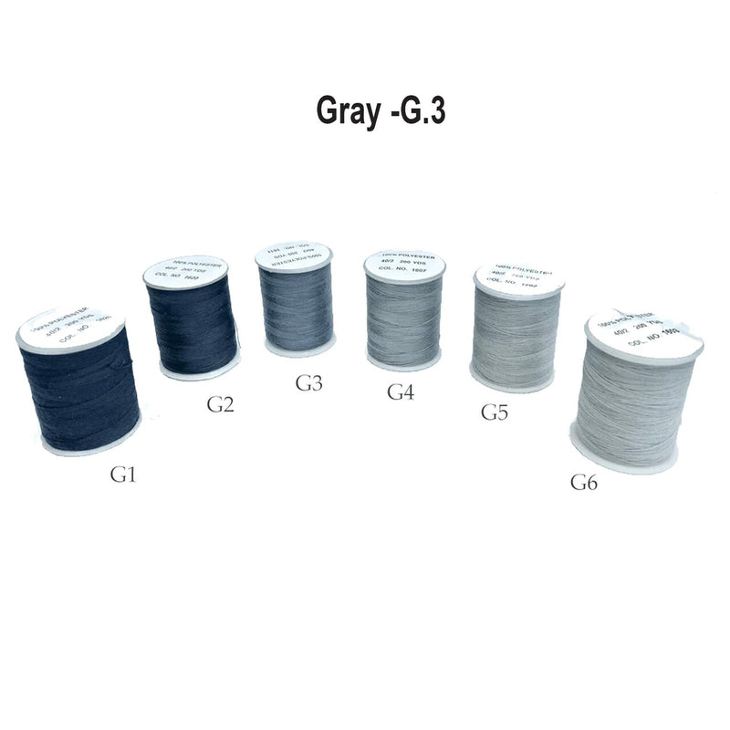200 Yards Gray Tone Polyester Thread Small Spool for Craft and Fabric Use