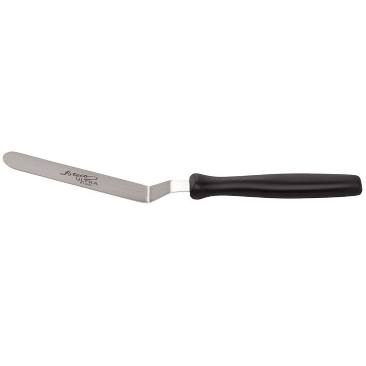 Ateco Spatula Black Plastic Handle Offset Blade, Blade size 3/4" x 4-1/4"