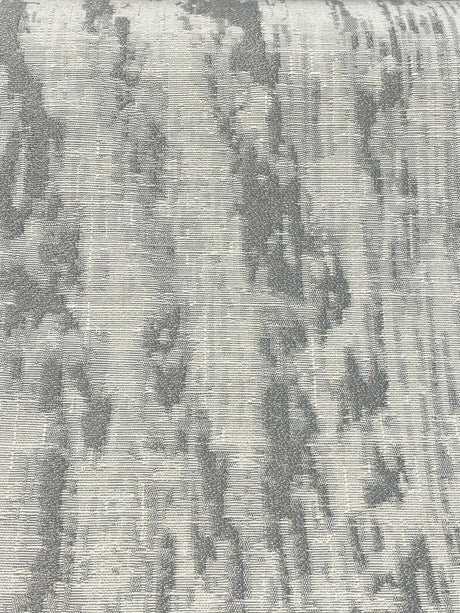 Baylis Rain Silver Jacquard Fabric - Silver Modern Woven Design, 54" Width (1 Yard)