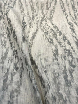Baylis Rain Silver Jacquard Fabric - Silver Modern Woven Design, 54" Width (1 Yard)