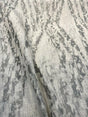 Baylis Rain Silver Jacquard Fabric - Silver Modern Woven Design, 54" Width (1 Yard)