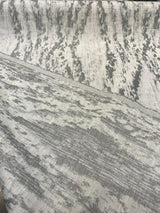 Baylis Rain Silver Jacquard Fabric - Silver Modern Woven Design, 54" Width (1 Yard)