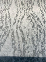Baylis Rain Silver Jacquard Fabric - Silver Modern Woven Design, 54" Width (1 Yard)