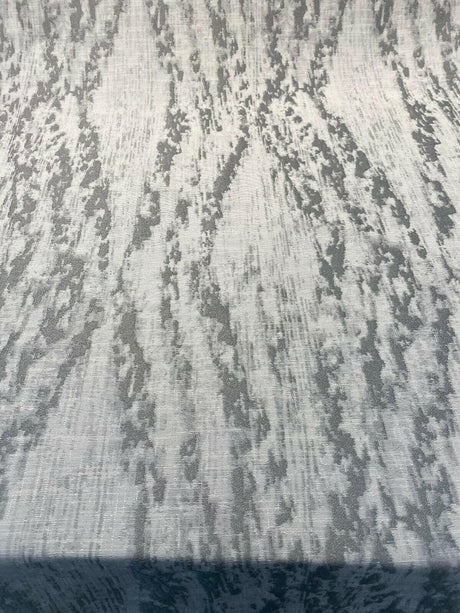 Baylis Rain Silver Jacquard Fabric - Silver Modern Woven Design, 54" Width (1 Yard)
