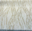Baylis Rain Gold Jacquard Fabric - Gold Modern Woven Design, 54" Width (1 Yard)