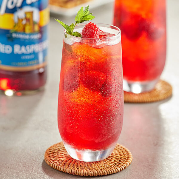 Torani Sugar-Free Red Raspberry Flavoring Syrup 750 mL Glass Bottle