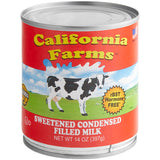 California Farms Sweetened Condensed Filled Milk 14 oz. - 24/Case