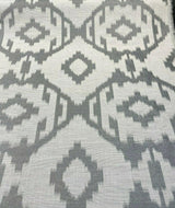 Baylis Aztec Silver Jacquard Fabric - Silver Aztec Pattern, 54" Width (1 Yard)