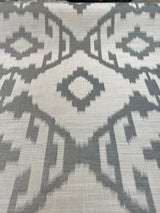 Baylis Aztec Silver Jacquard Fabric - Silver Aztec Pattern, 54" Width (1 Yard)