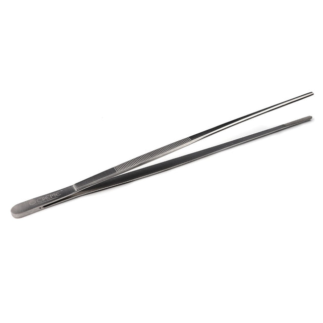 O'Creme Stainless Steel Straight Tip Tweezers, 12"