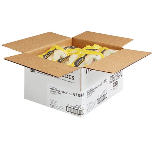 Jon Donaire Plain New York-Style Cheesecake Single Slice 3.5 oz. - 24/Case