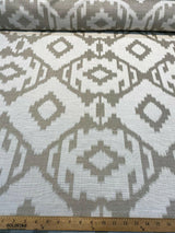 Baylis Aztec Taupe Jacquard Fabric - Taupe Aztec Pattern, 54" Width (1 Yard)