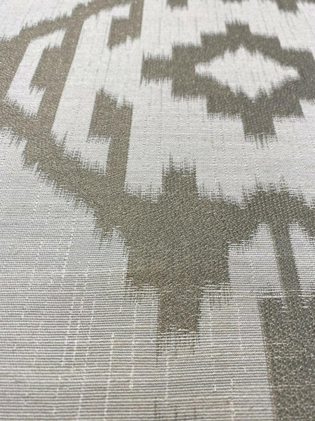 Baylis Aztec Taupe Jacquard Fabric - Taupe Aztec Pattern, 54" Width (1 Yard)
