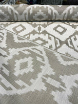 Baylis Aztec Taupe Jacquard Fabric - Taupe Aztec Pattern, 54" Width (1 Yard)