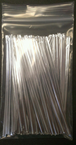 Silver Metallic Twist Ties - 100 Pack