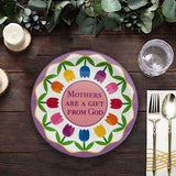 8 Count Mother’s Day Mothers Are a Gift From God Paper Dessert Plates 7"