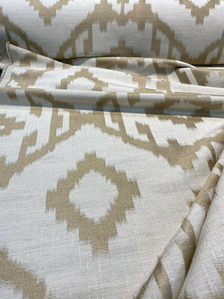 Baylis Aztec Gold Jacquard Fabric - Gold Aztec Pattern, 54" Width (1 Yard)