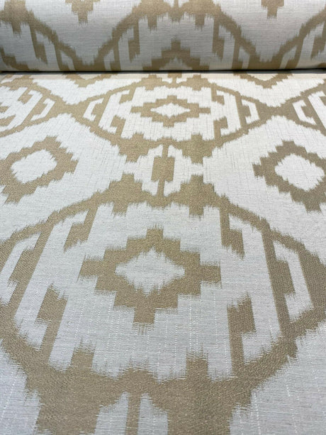 Baylis Aztec Gold Jacquard Fabric - Gold Aztec Pattern, 54" Width (1 Yard)