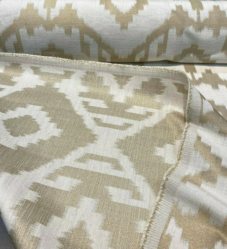 Baylis Aztec Gold Jacquard Fabric - Gold Aztec Pattern, 54" Width (1 Yard)