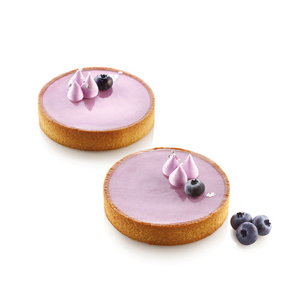 Silikomart 100mm Black Perforated Tarte Ring, Set of 4