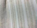 P Kaufmann Linen Beige Heaven Sheer Stripe Sheer Fabric - White, Beige, Light Brown Stripes, 113" Width (By The Yard)