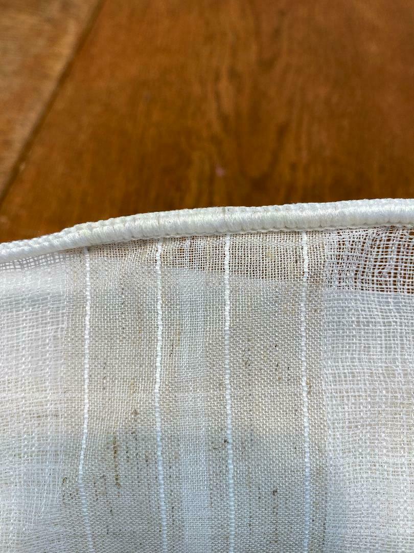 P Kaufmann Linen Beige Heaven Sheer Stripe Sheer Fabric - White, Beige, Light Brown Stripes, 113" Width (By The Yard)