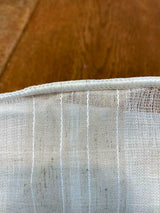 P Kaufmann Linen Beige Heaven Sheer Stripe Sheer Fabric - White, Beige, Light Brown Stripes, 113" Width (By The Yard)