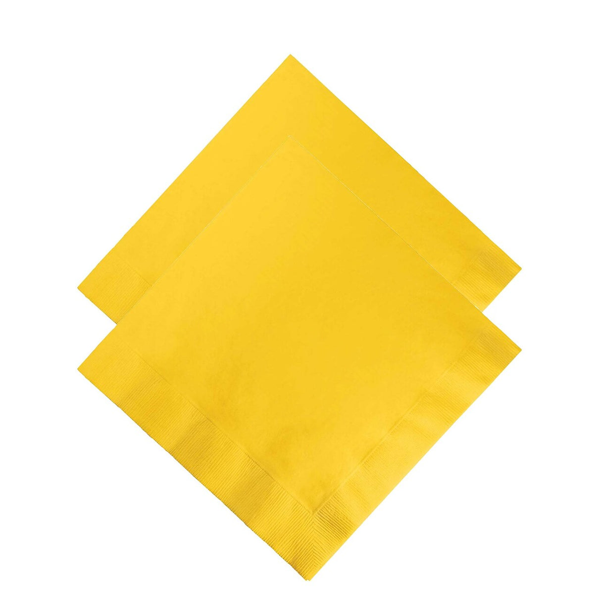 5" Bulk Pack of 50 School Bus Yellow Paper Beverage Napkins