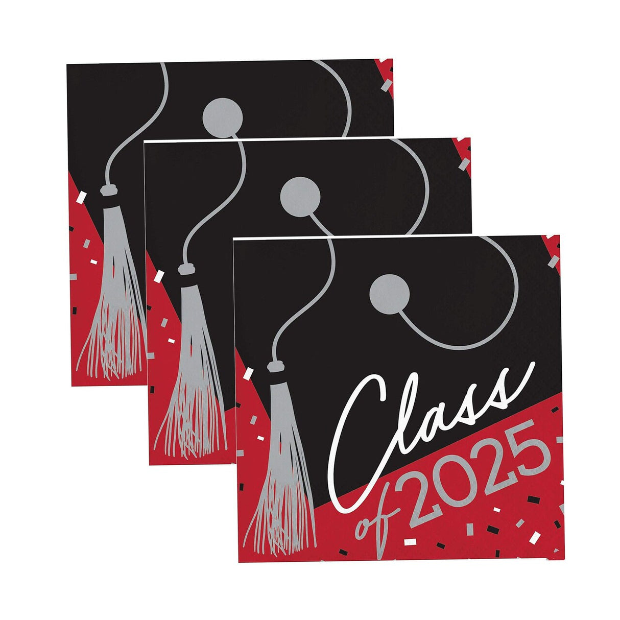 Creative Converting School Spirit Red Class of 2025 Paper Beverage Napkins, 108 ct.