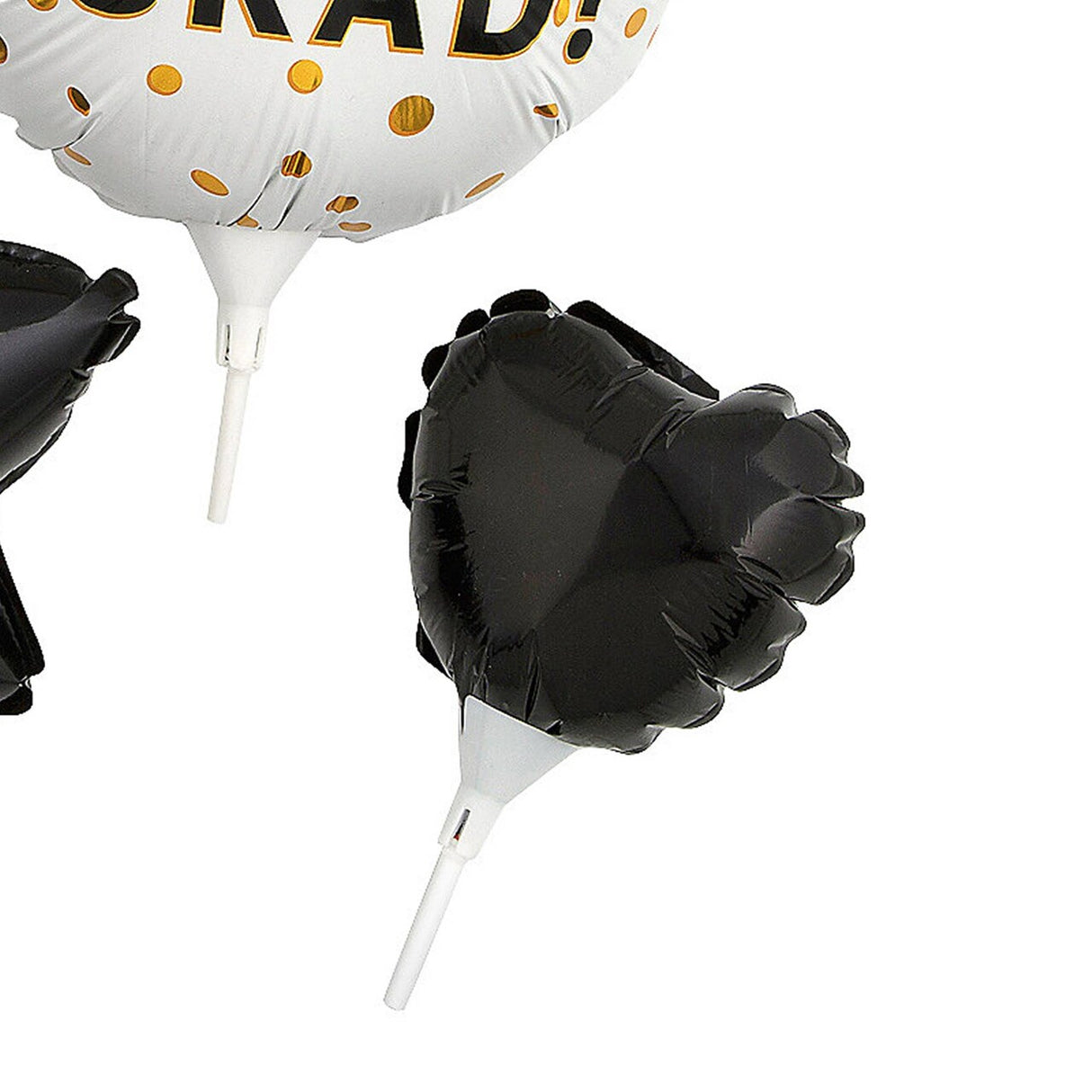 Graduation Party Mylar Stick Balloons Assortment – 3ct, 8.5" x 15"