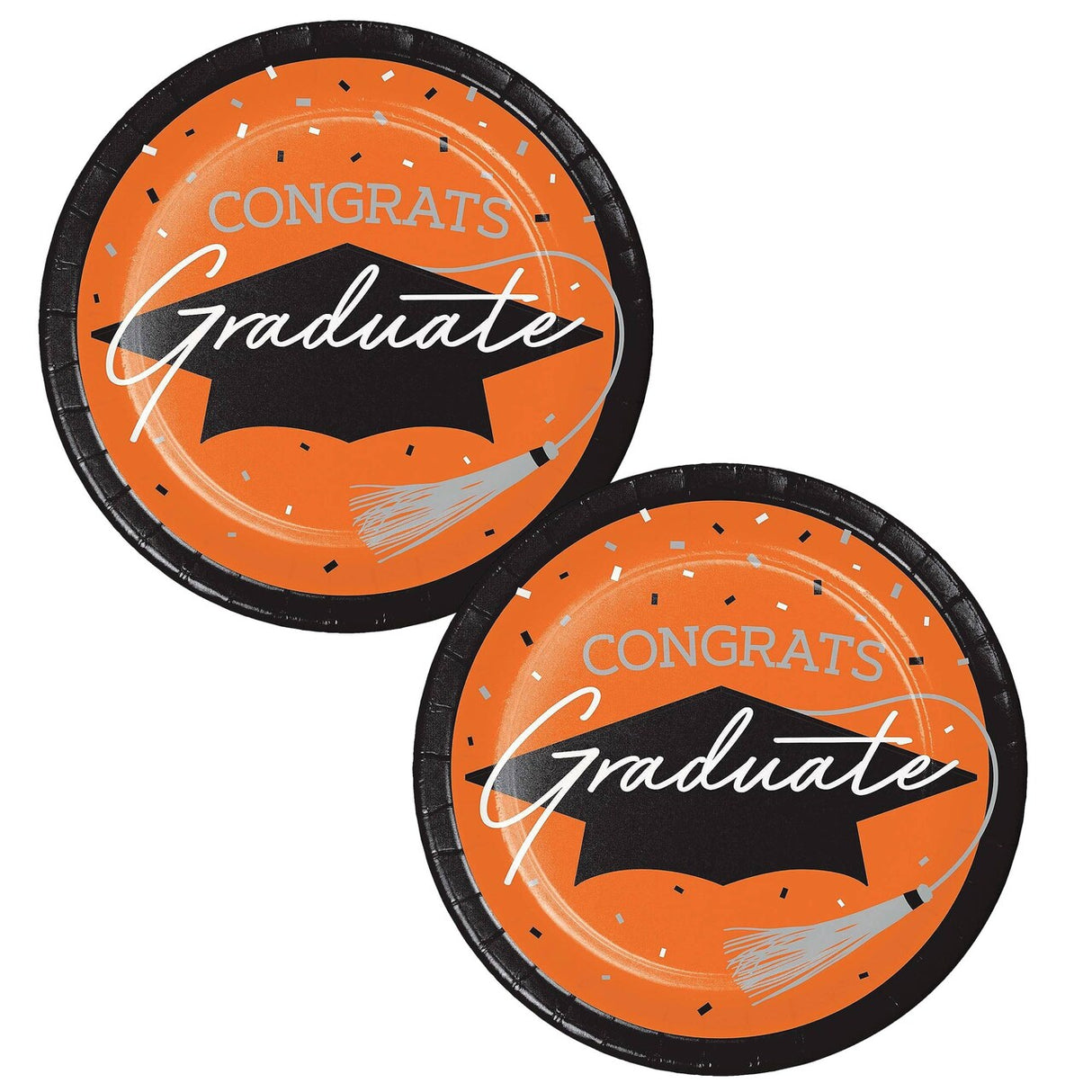 Creative Converting School Spirit Orange Graduation Dinner Plates – 54ct