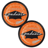 Creative Converting School Spirit Orange Graduation Dinner Plates – 54ct