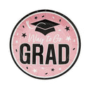 Platos para postre dorados "Way to Go Grad" de papel de 7.25 pulgadas, 25 unidades, suministros para fiesta de graduación.