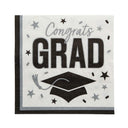 6 1/2" Bulk 50 Ct. Blue Congrats Grad Paper Luncheon Napkins