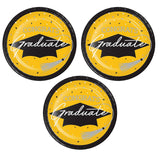 Creative Converting School Spirit Yellow Graduation Dinner Plates – 54ct