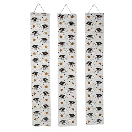 6 Ft. Clear Graduation Party Panel Hanging Decorations - 3 Pc.